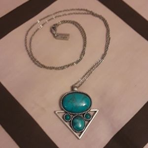 American Eagle Outfitters Silver/Turquois Necklace
